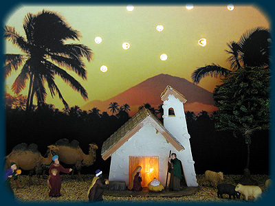 Diorama - Krippe mit Licht